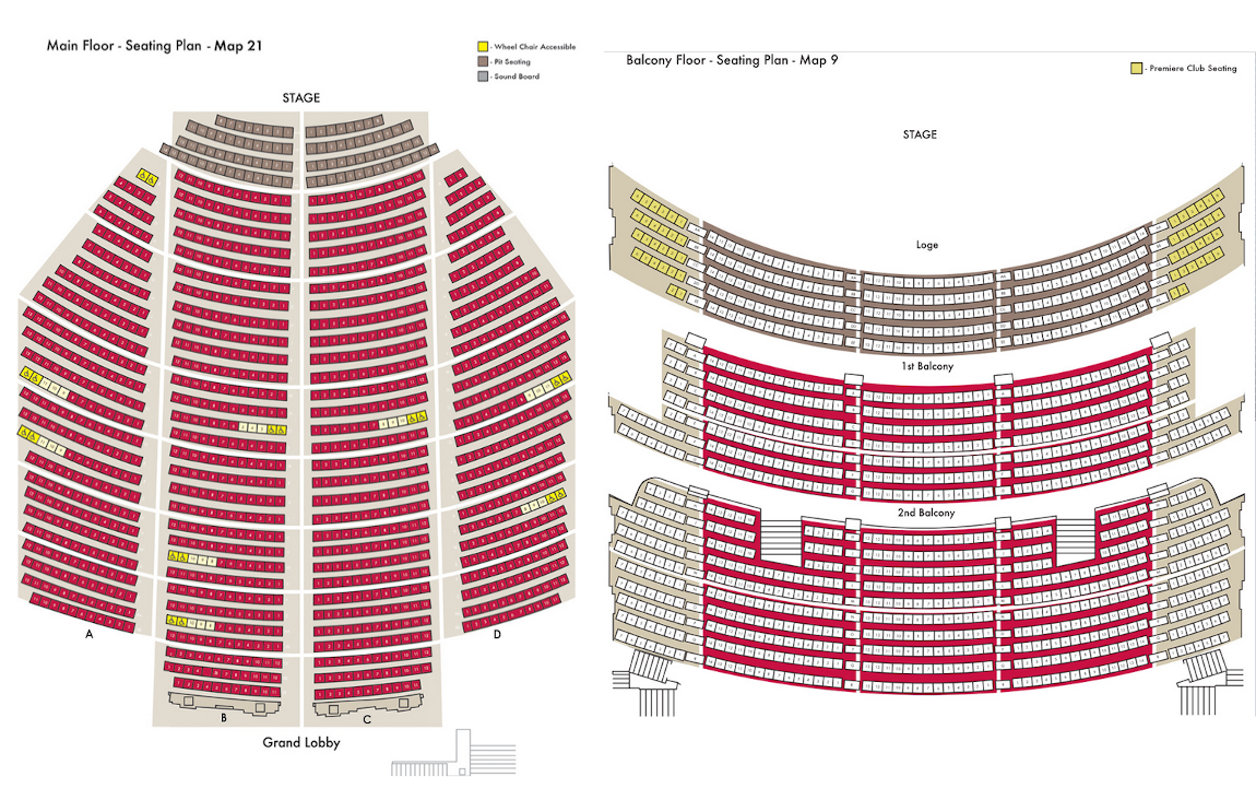 Adler Theatre Seating Chart