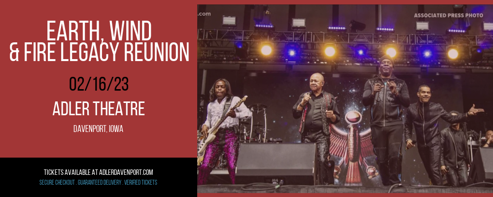 Earth, Wind & Fire Legacy Reunion at Adler Theatre tickets Earth, Wind & Fire Legacy Reunion at Adler Theatre